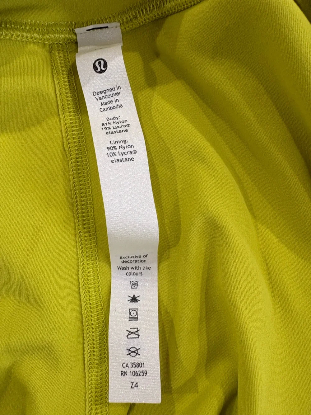 lululemon athletica Neon Yellow High-Rise Capri Leggings